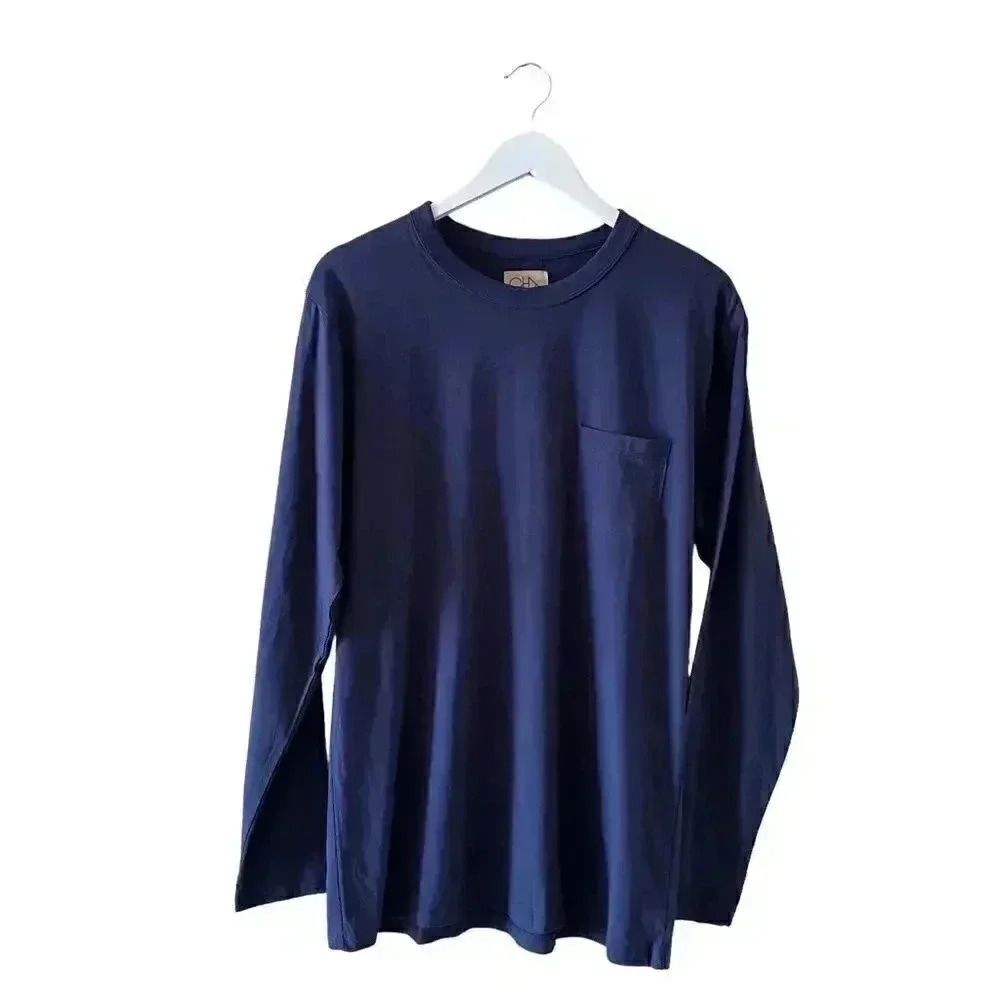 Chaser Revolve Navy Long Sleeves Pocket Soft Layer Mens Jersey Top SZ L